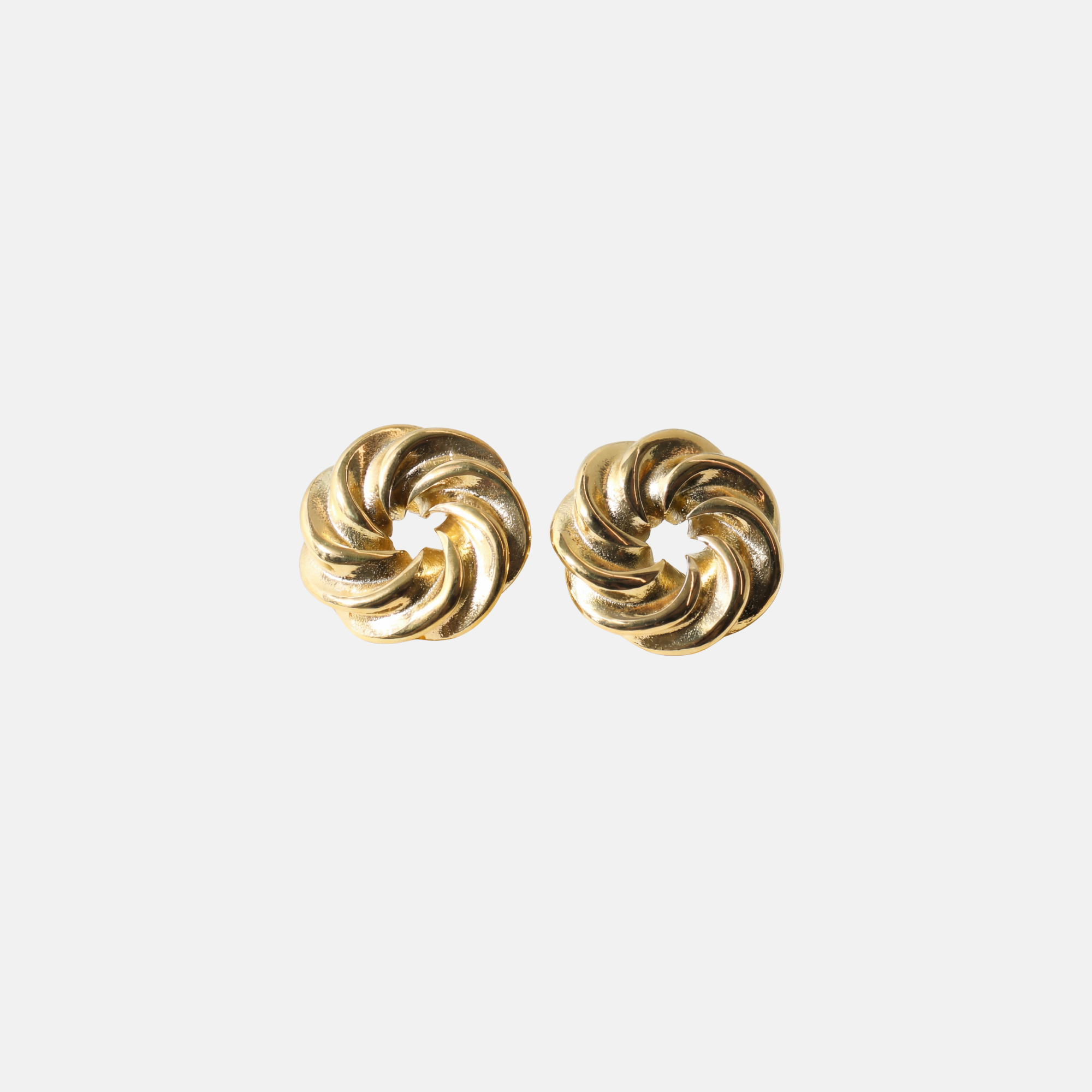 The Round Textured Studs | 18Kt Gold Plated Brass