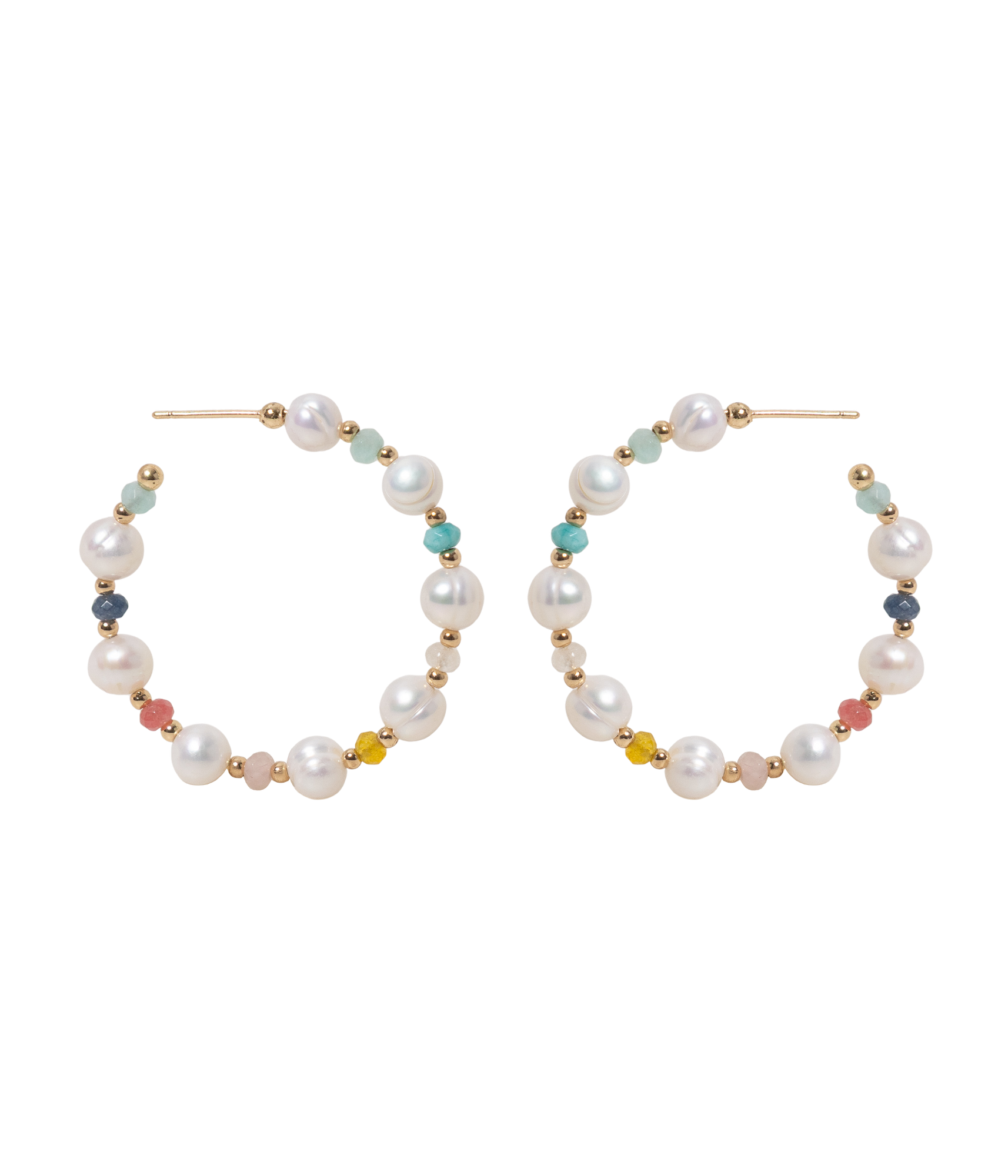 Islaine Freshwater Pearl Hoop Earrings - Loren Hope
