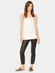Cowl Neck Satin Cami - Halston