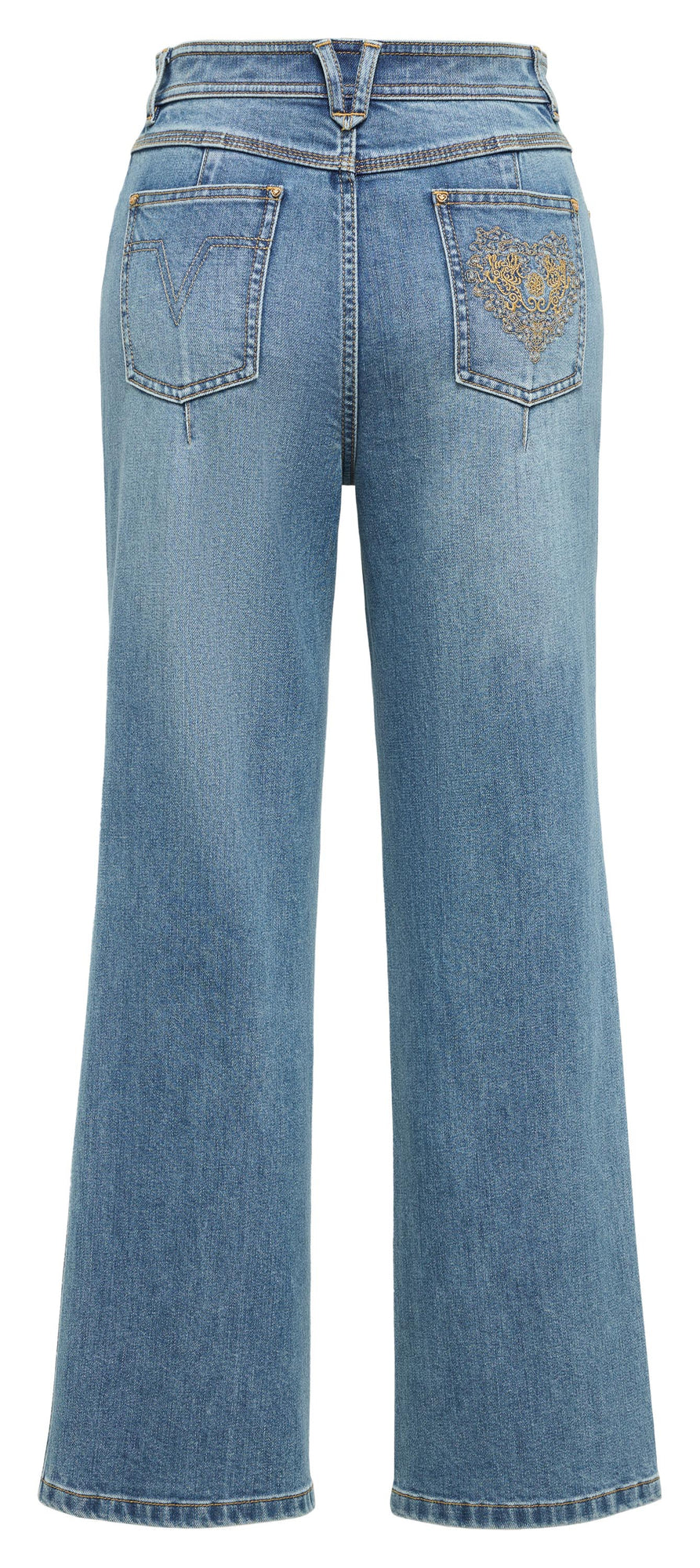 Cleanfit Mulberry Silk Cotton High-Waist Jeans | Navy