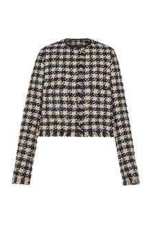 FORTE FORTE Boxy Houndstooth Tweed Jacket