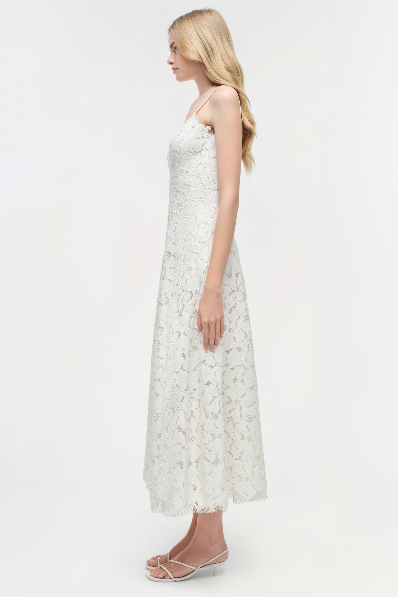 Womens | Julia Lace Midi Dress | Ivory