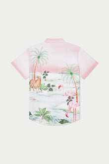 Palm Beach Wallpaper Weekend Shirt | Pink