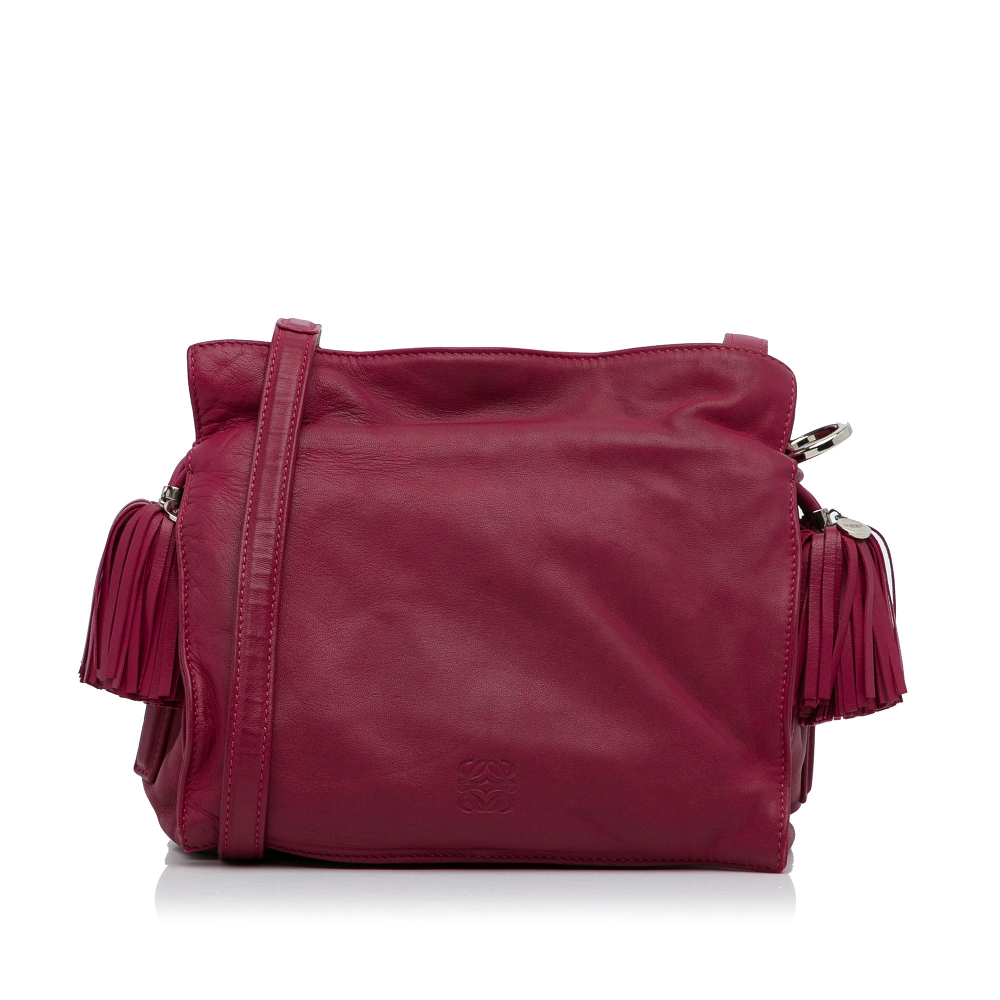 LOEWE | Pre-Owned Small Leather Flamenco Crossbody Bag | Pink