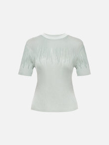 Acetate Rhinestone-Embellished Top | Green