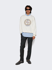 Men | Gucci | Cotton Jersey Sweatshirt With Embroidery | White