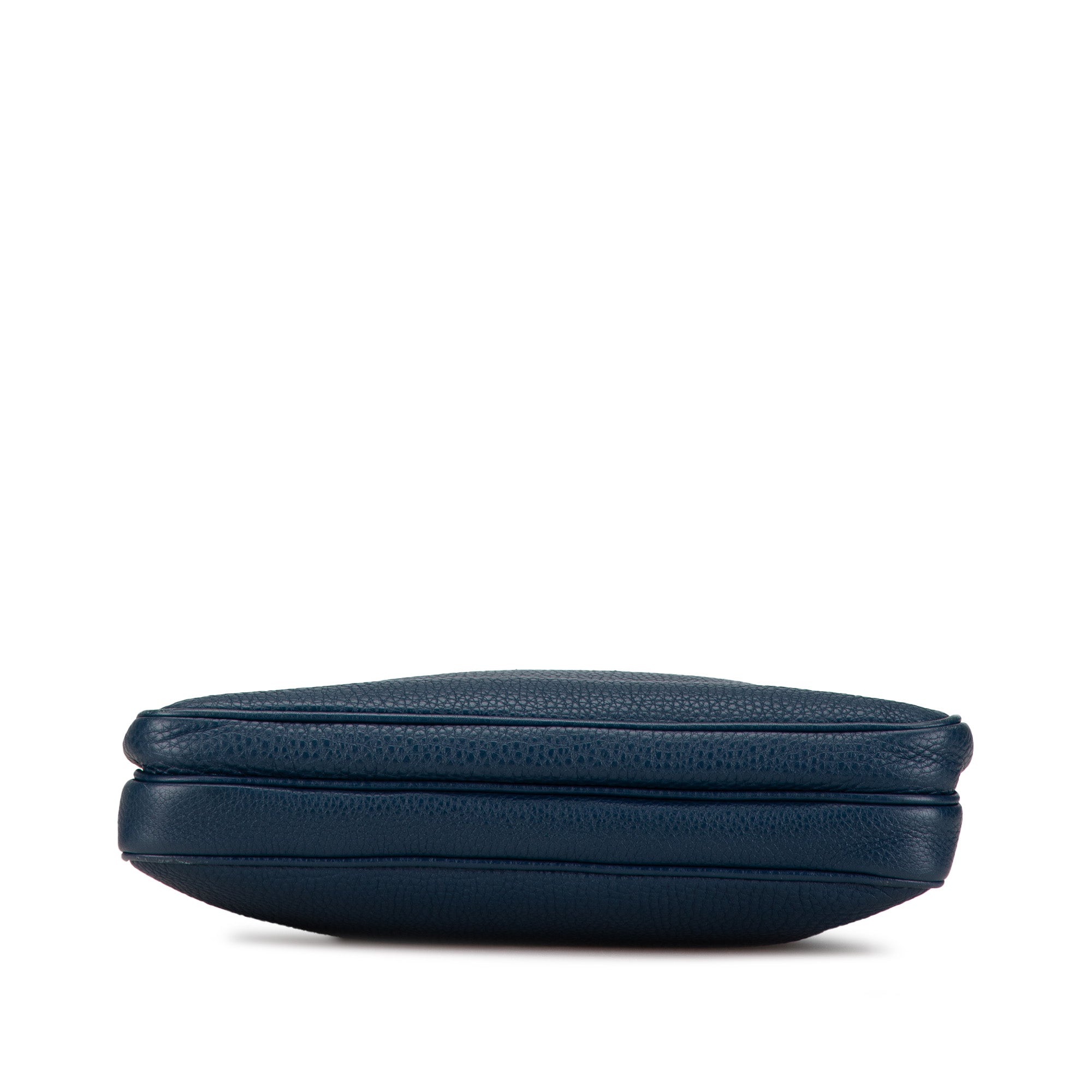 Prada | Pre-Owned Vitello Daino Zip Top Crossbody | Blue/Dark Blue