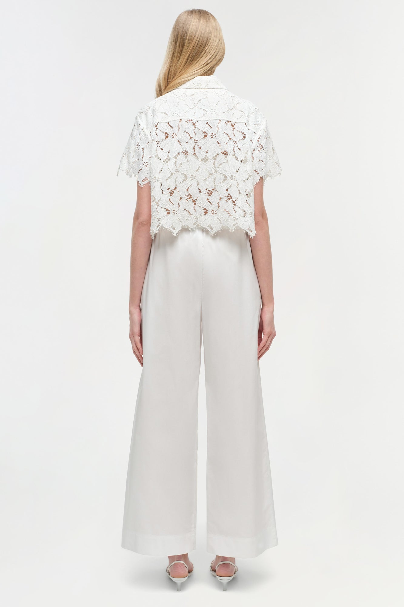 Womens | Marjorie Lace Camp Shirt | Ivory