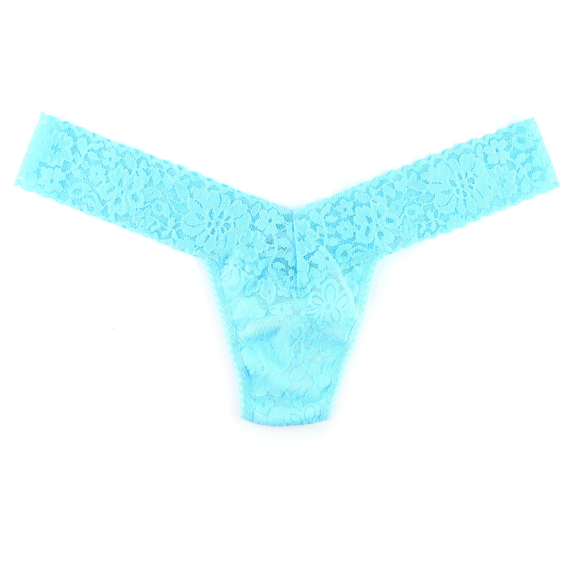 Daily Lace Low Rise Thong | Whisper Blue