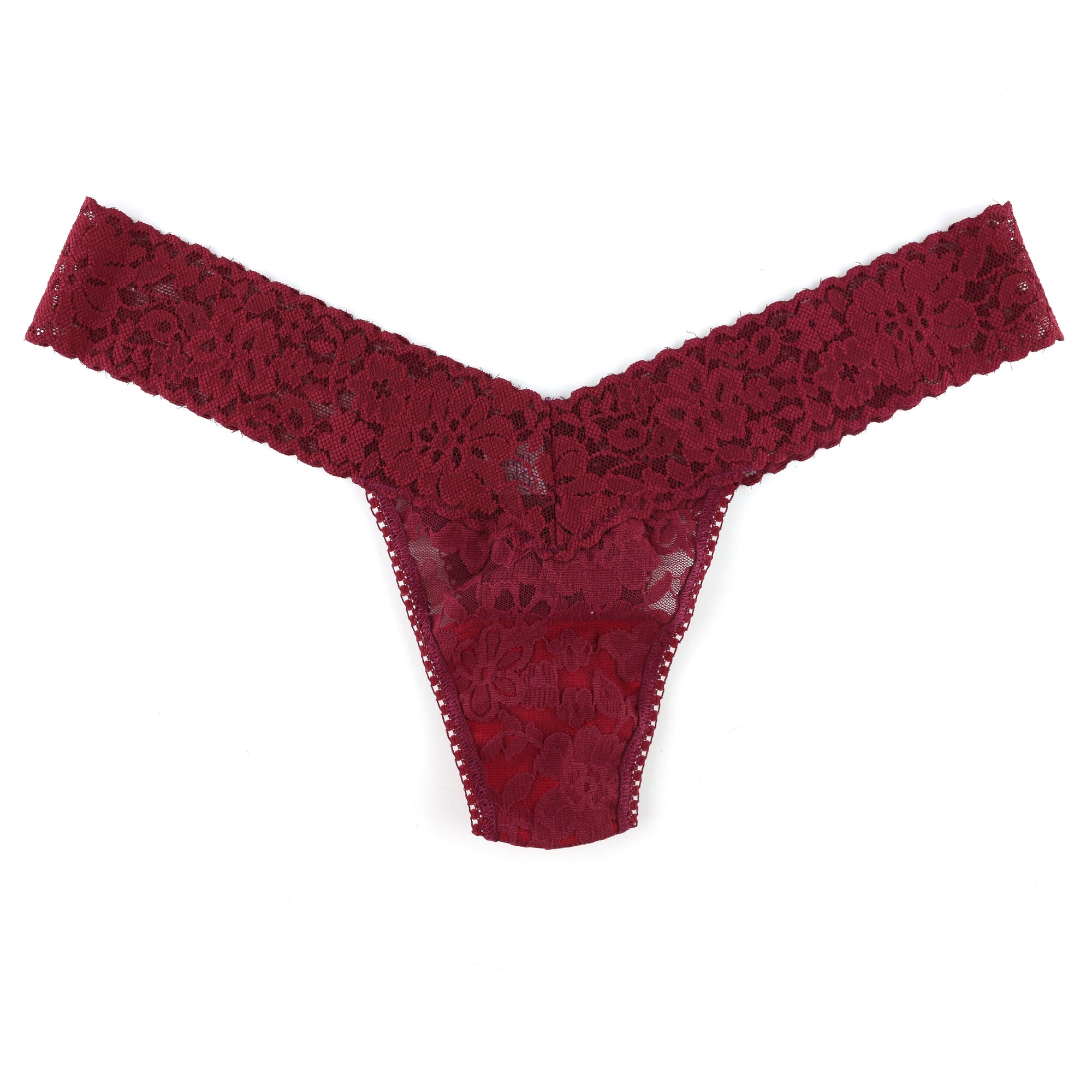 Petite Daily Lace Low Rise Thong | Lipstick Red