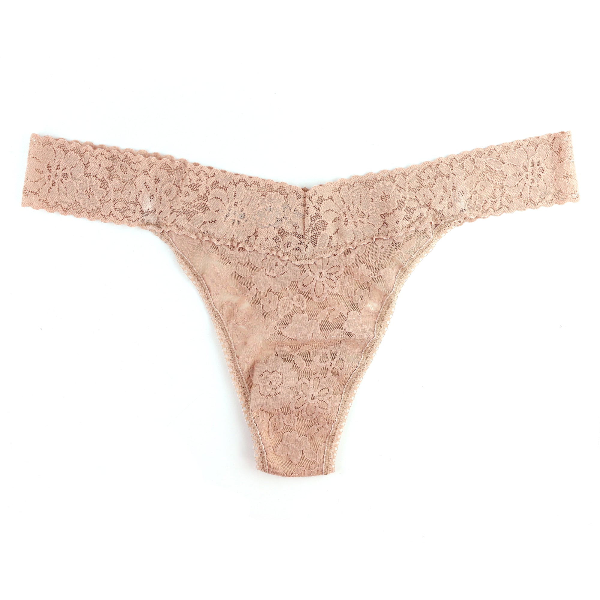 Plus Size Daily Lace Original Rise Thong | Taupe