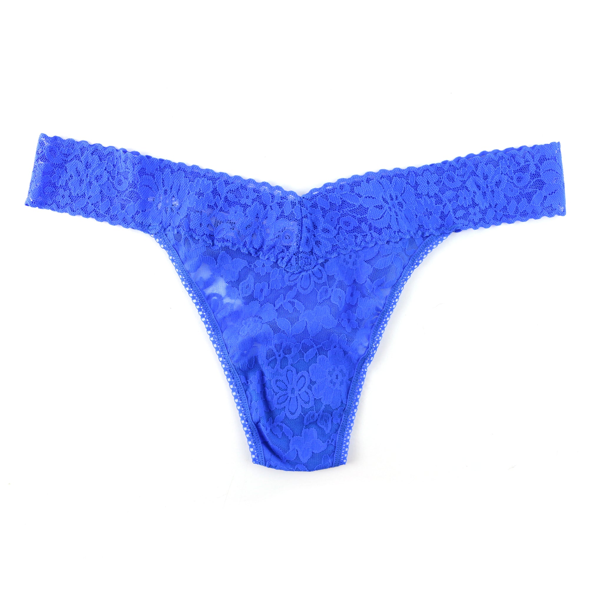 Plus Size Daily Lace Original Rise Thong | Bold Blue