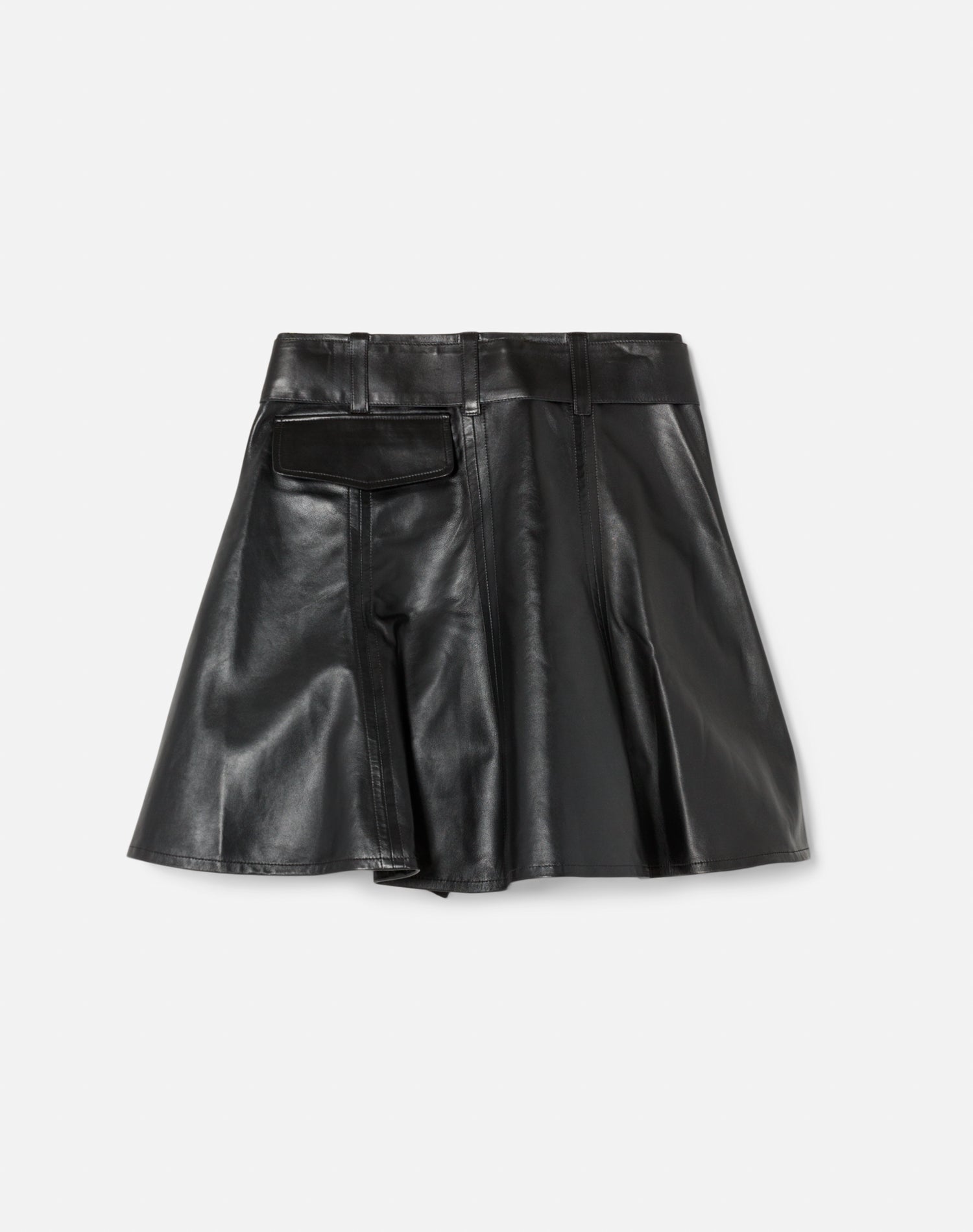 Leather Moto Skirt | Black Leather