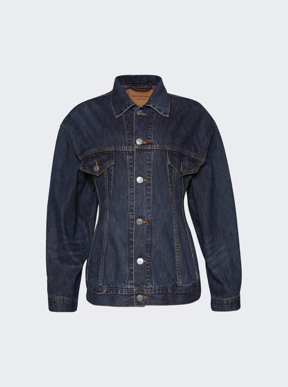 Women | Balenciaga | Hourglass Denim Jacket Dark Indigo | Blue