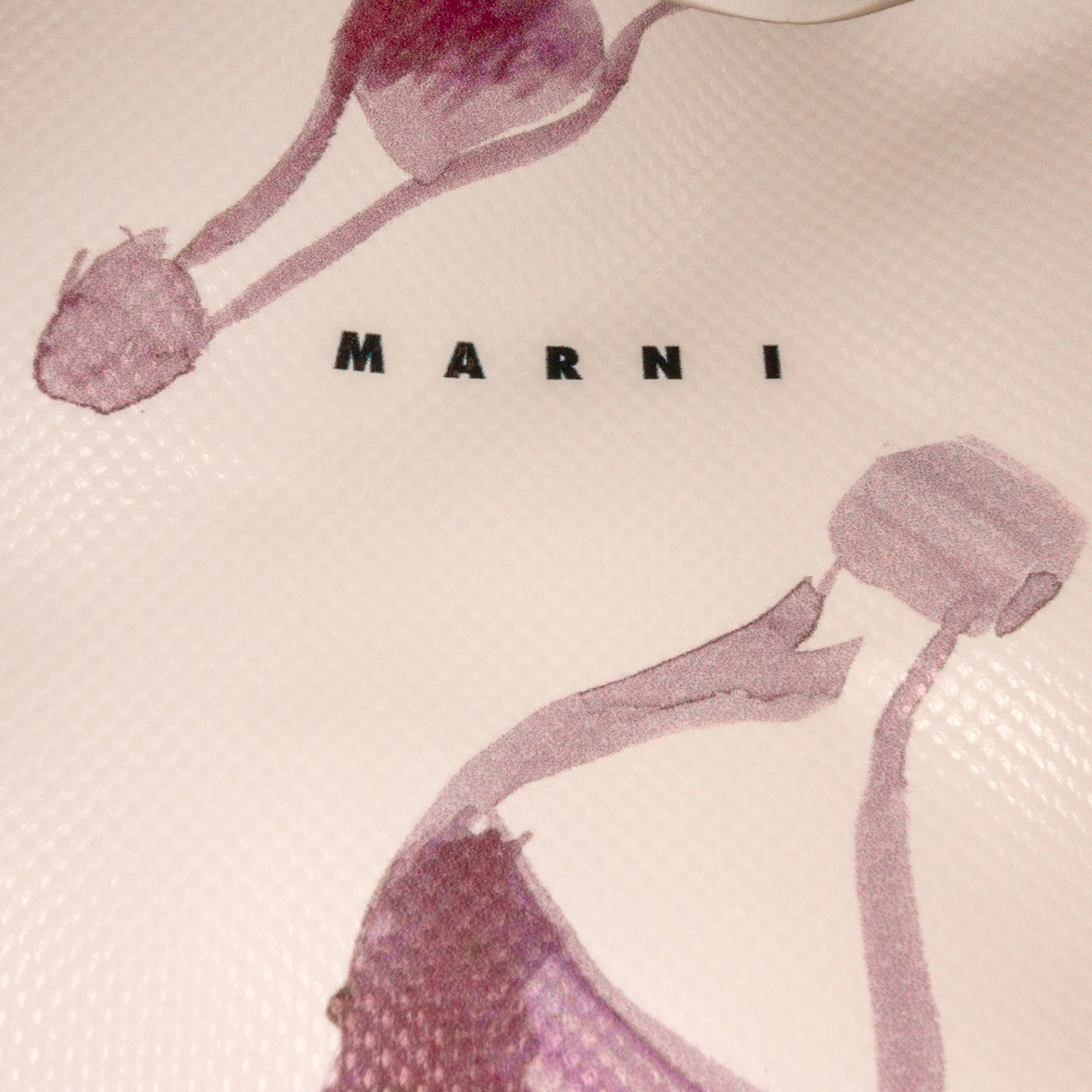 Marni | Pre-Owned Printed Tote Bag | White