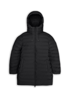Rains Lohja Long Puffer Curve Jacket Black Jacket