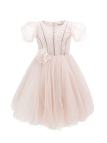 Girls | Sunset Dress With Silk-Touch Tulle | Antique Pink
