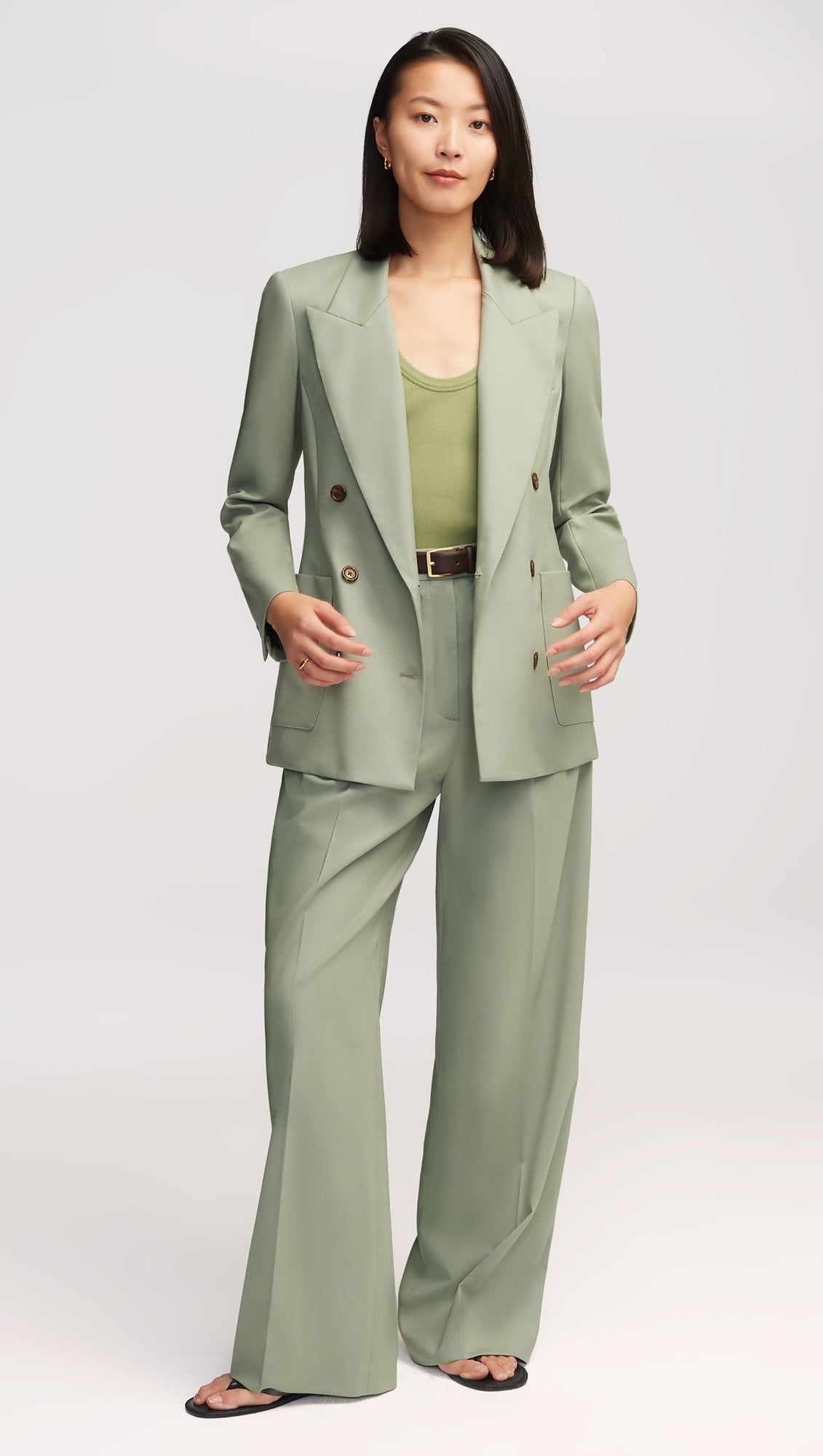 Chelsea Blazer in Seasonless Wool | Sage