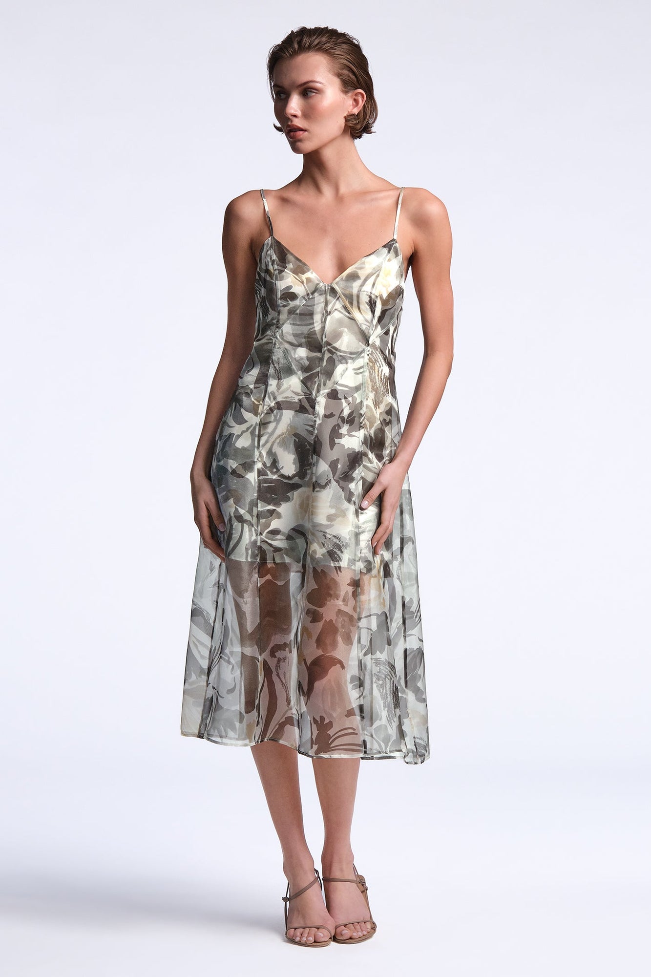 Lorelie Dress | Abstract Garden Print