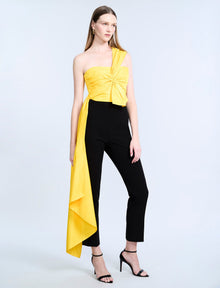 Bustier with Long Train | Sunshine Yellow