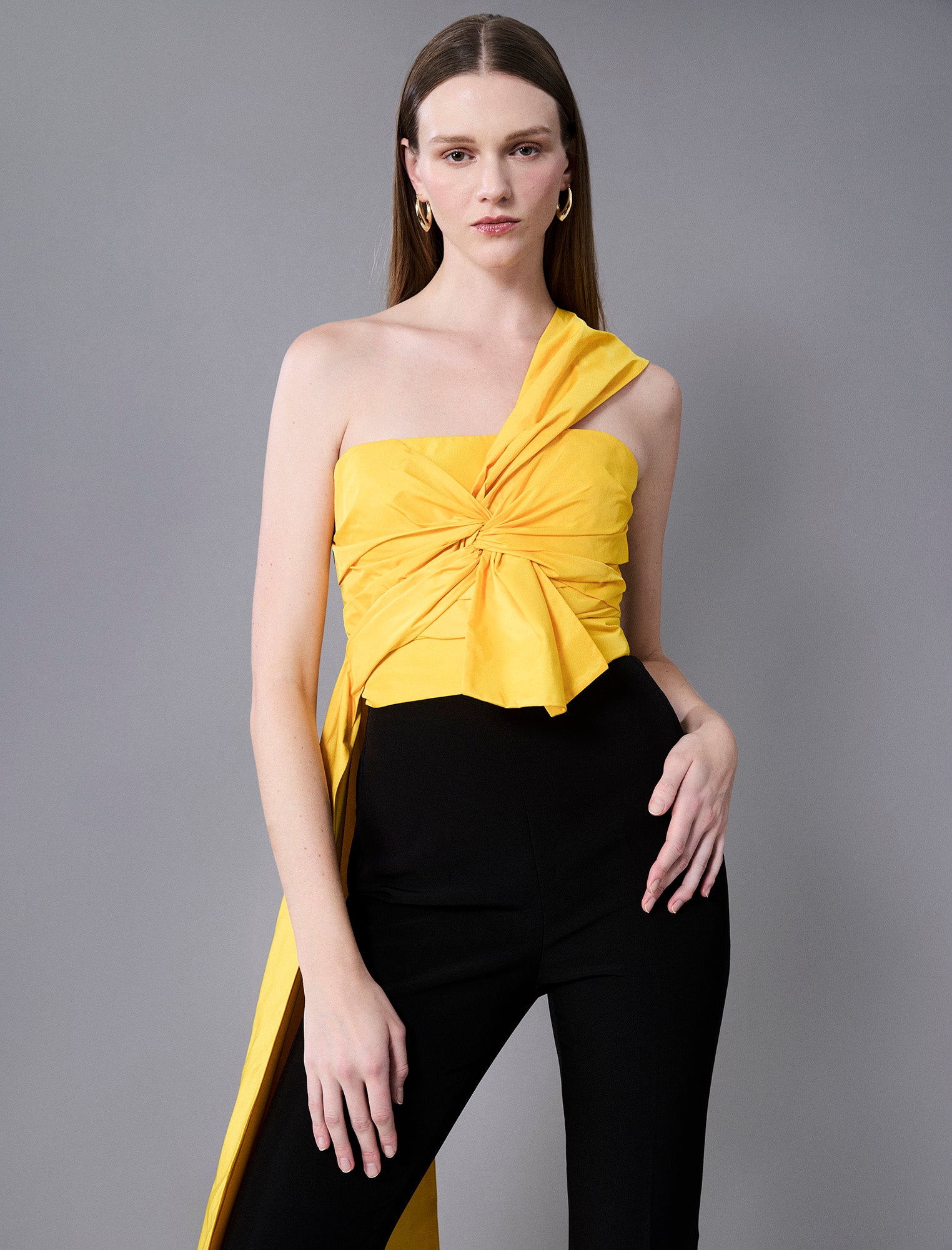Bustier with Long Train | Sunshine Yellow