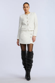 Tweed Chasseur Jacket | White