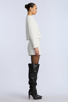 Tweed Chasseur Jacket | White