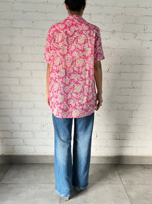Hemant & Nandita | Printed Collared Half-Sleeve Shirt | Pink