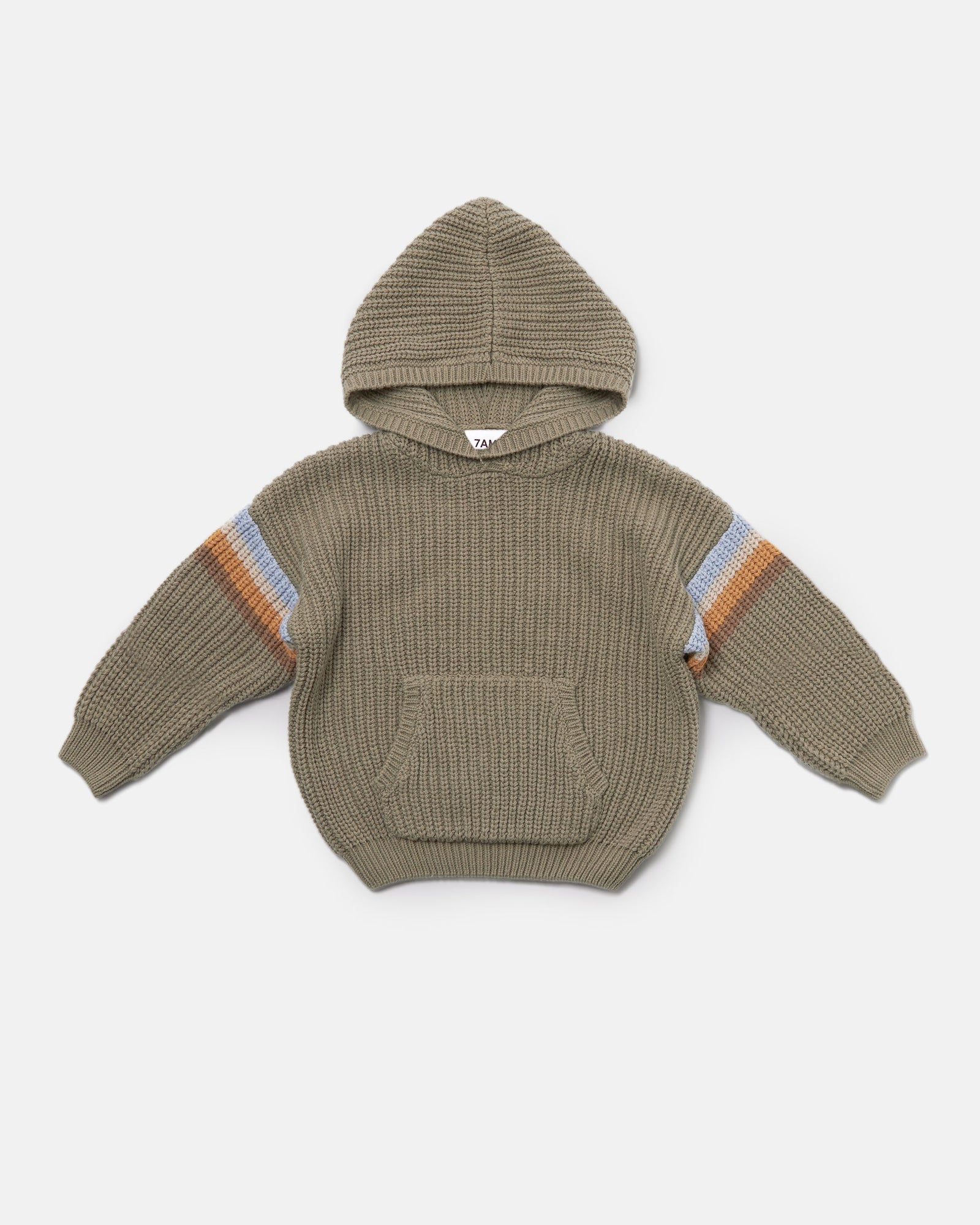 Hooded Boxy Sweater - Chunky | Olive