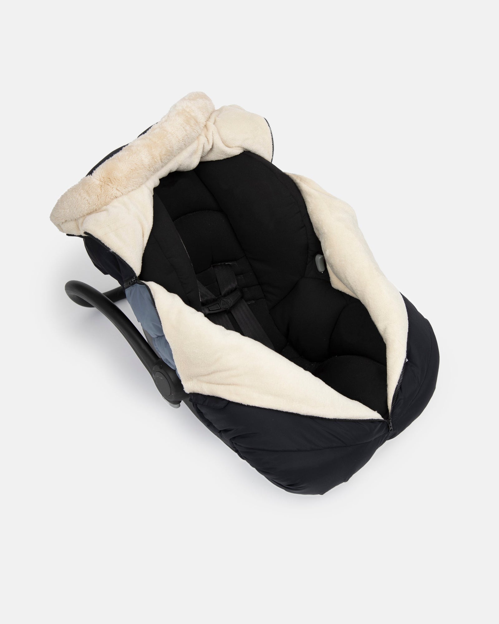 Car Seat Cocoon - Ash | Black & Ash Blue
