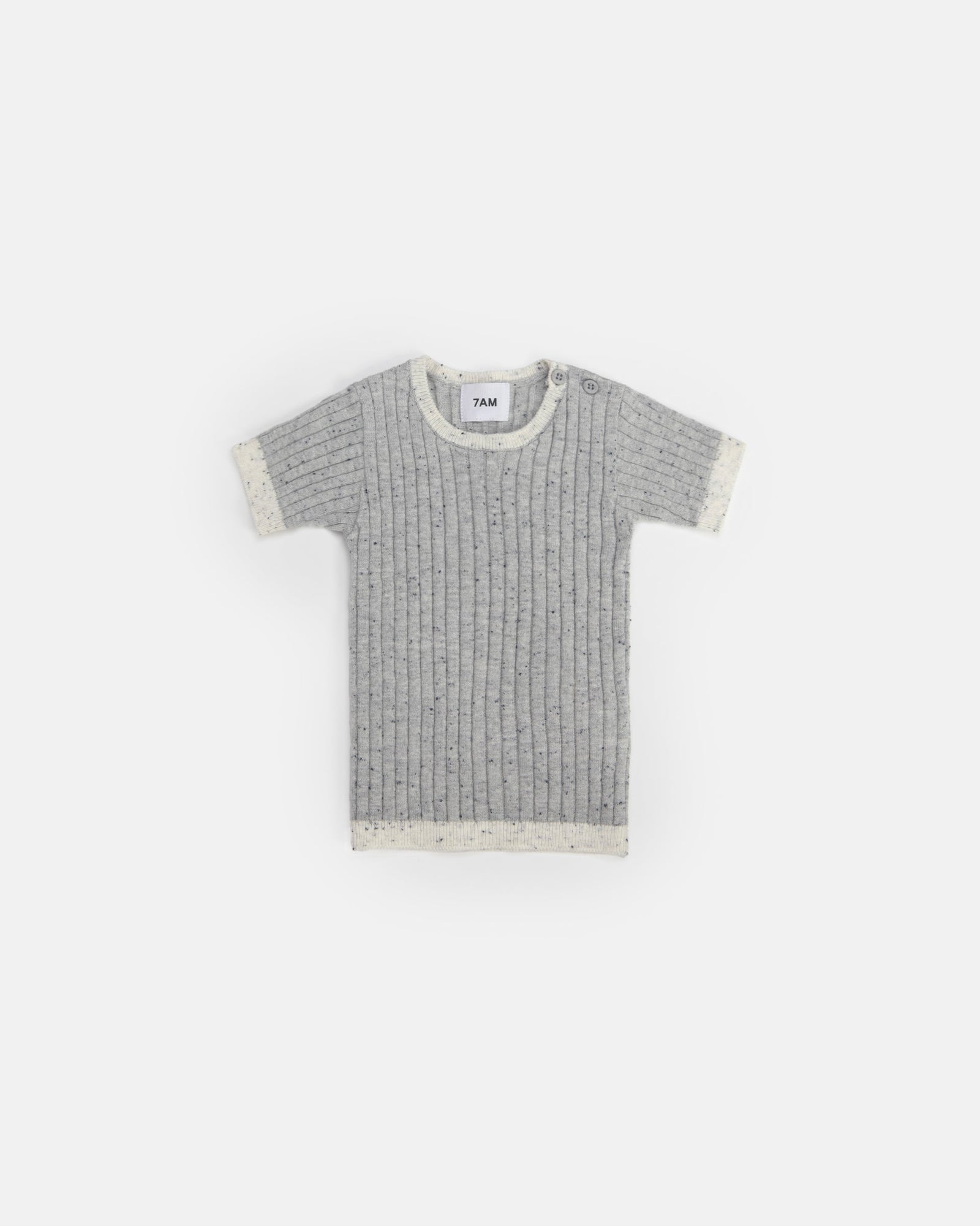 Short Sleeve Top - Hug Me | Light Heather Grey