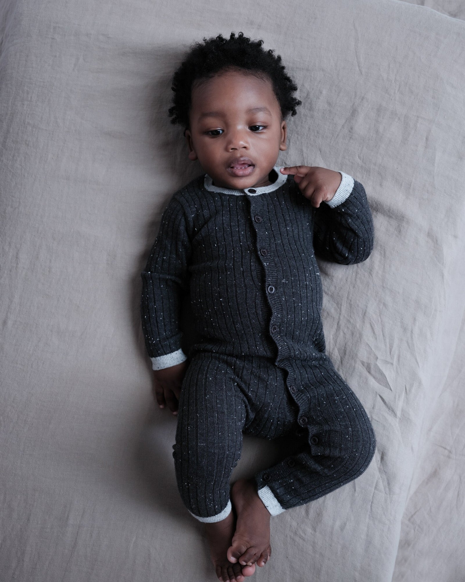 Long Sleeve Jumpsuit No Footie - Hug Me | Oat