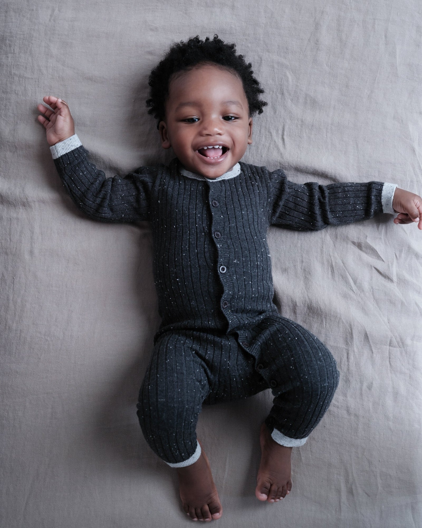 Long Sleeve Jumpsuit No Footie - Hug Me | Oat