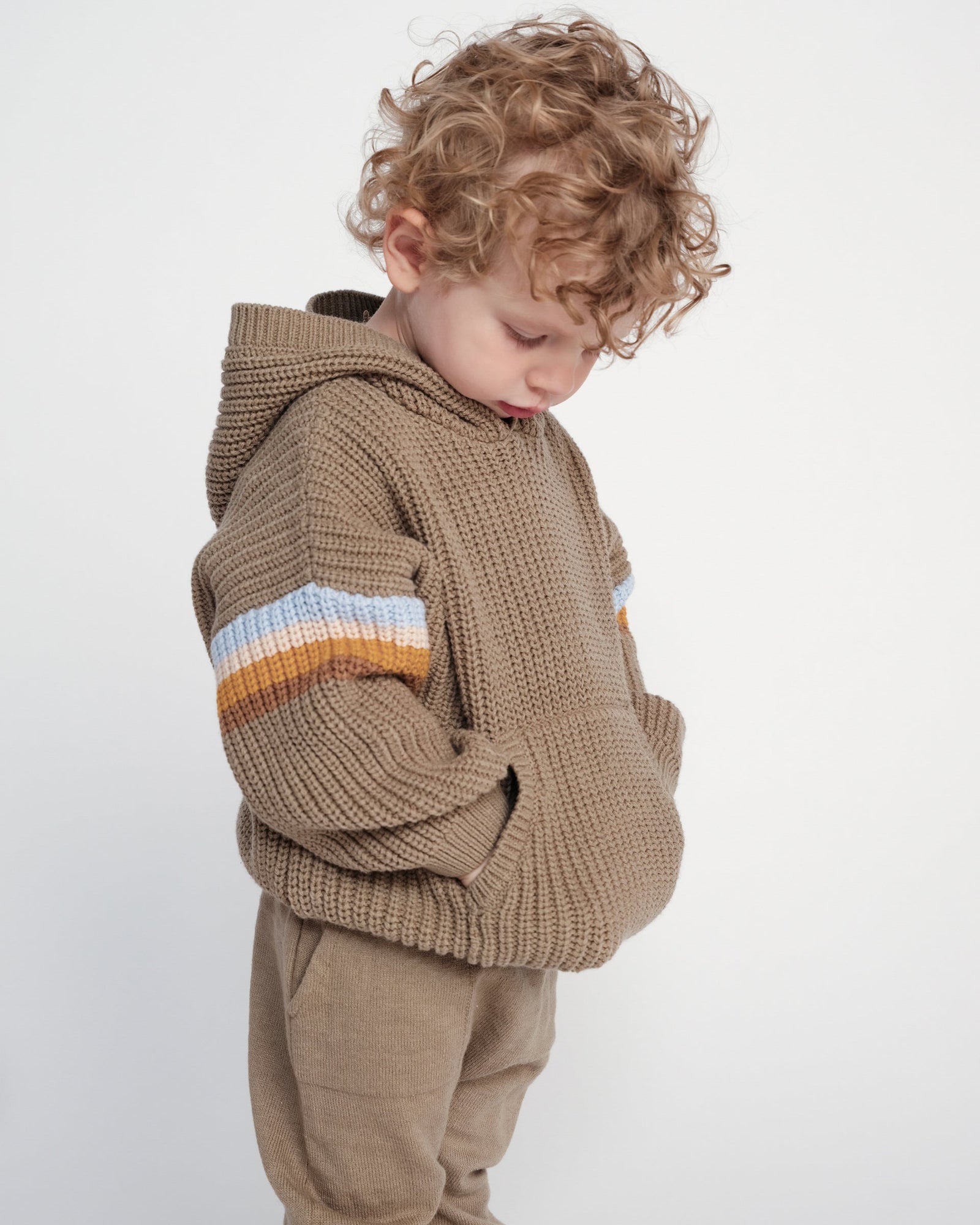 Hooded Boxy Sweater - Chunky | Olive