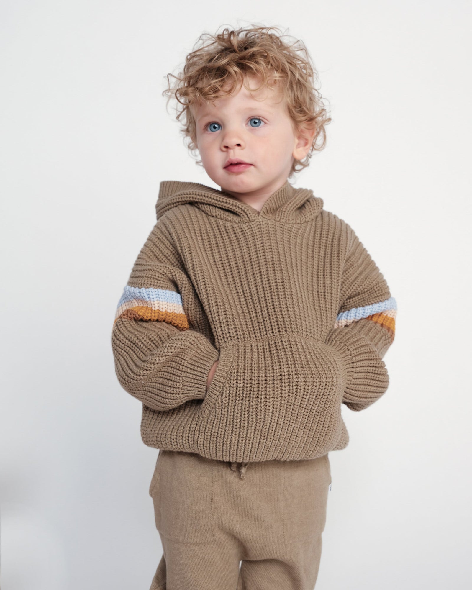 Hooded Boxy Sweater - Chunky | Olive