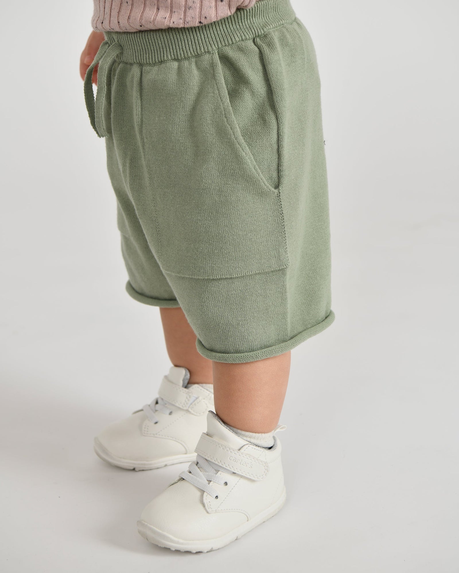 Cotton Slouchy Shorts | Sage