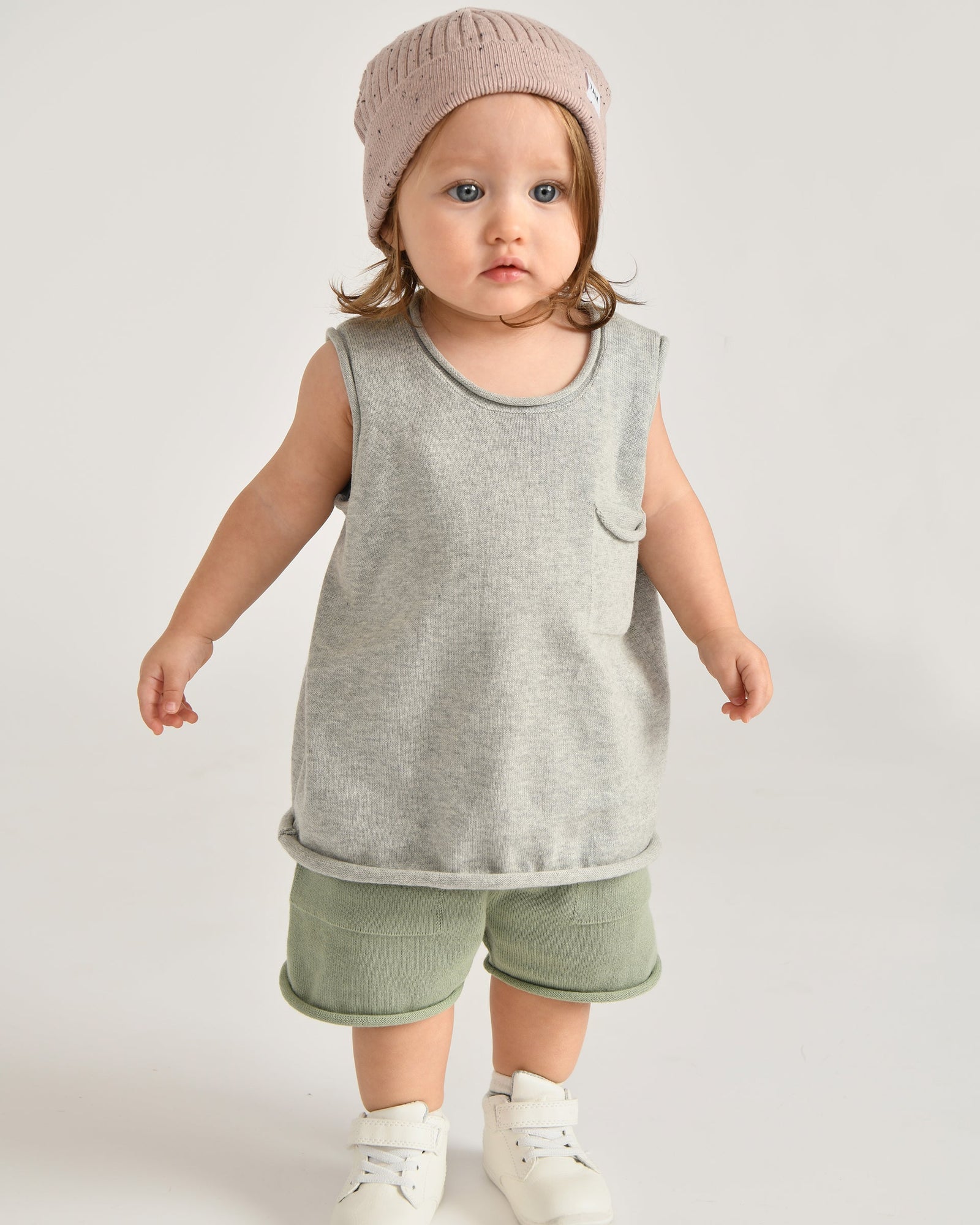 Cotton Slouchy Shorts | Sage