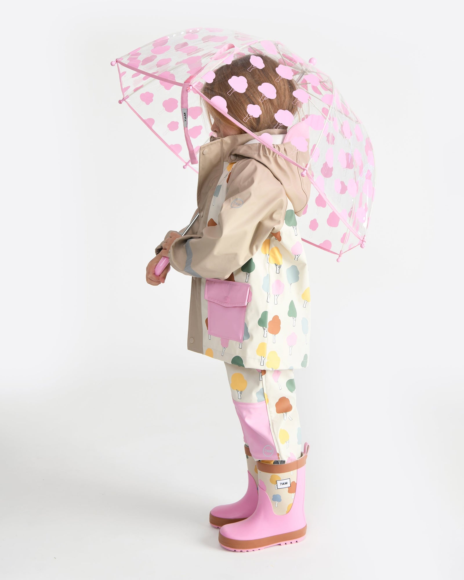 Tula Kid's Umbrella | Rainy Trees Pink
