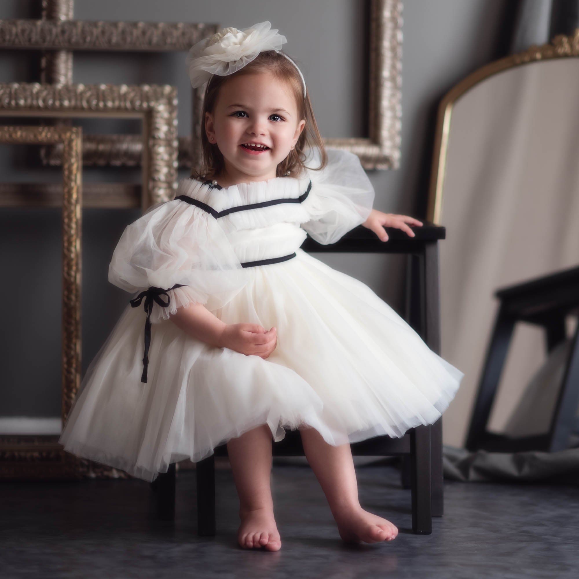Baby Girls | Coco-Ivory Tulle Dress | Ivory