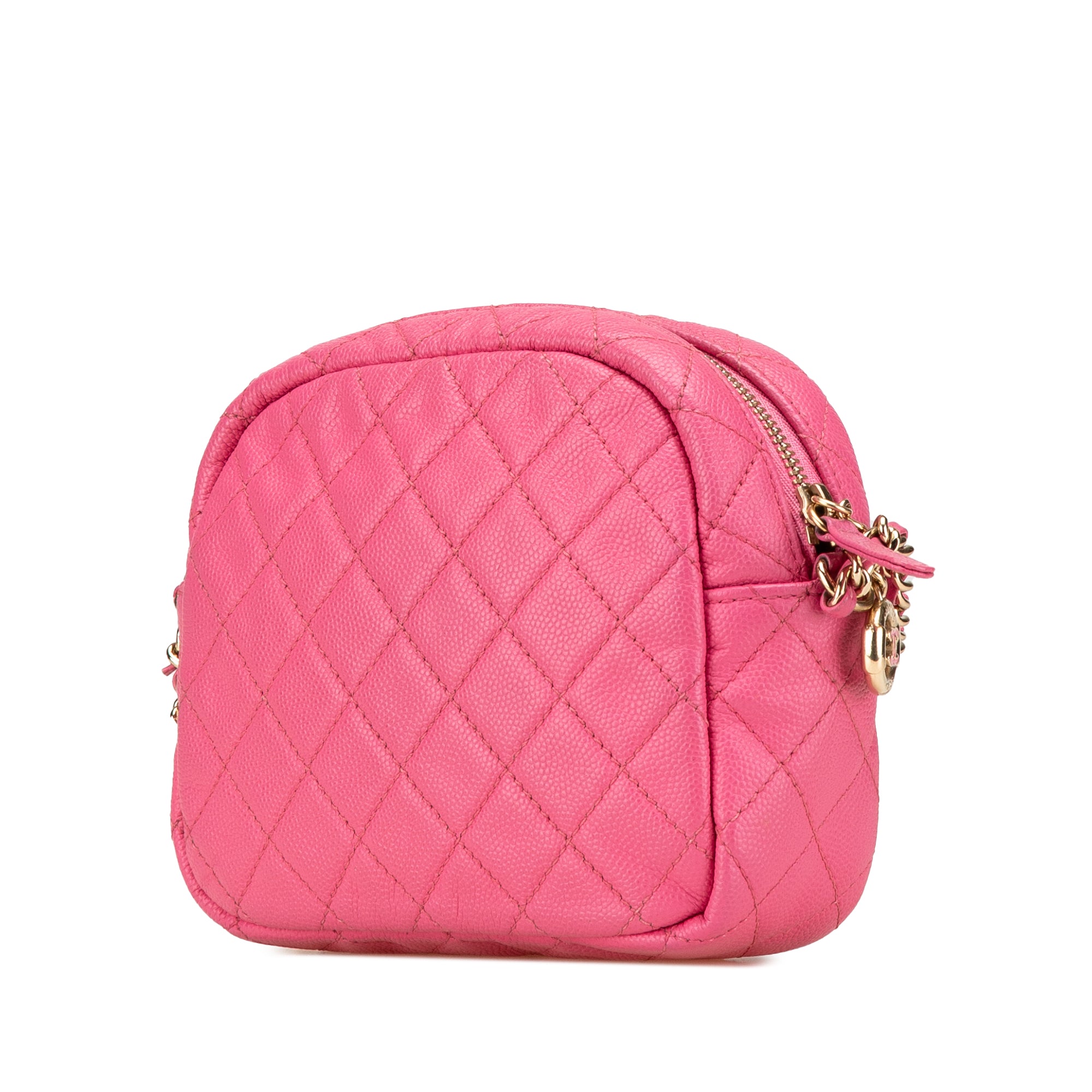 Chanel | Pre-Owned Quilted Caviar CC Day Camera Bag | Pink