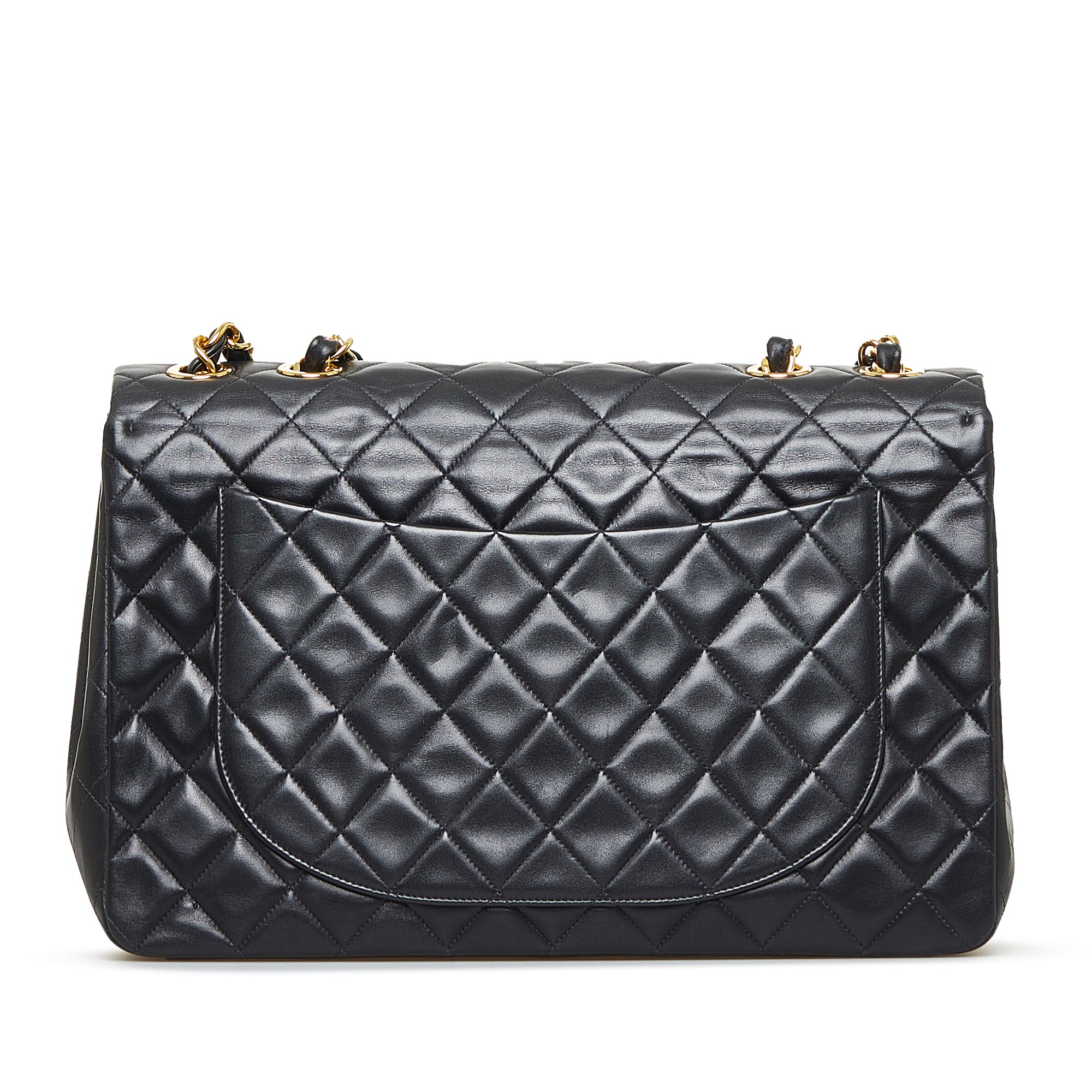 Chanel Pre-Owned Maxi XL Classic Lambskin Single Flap | Women | Black (V2)