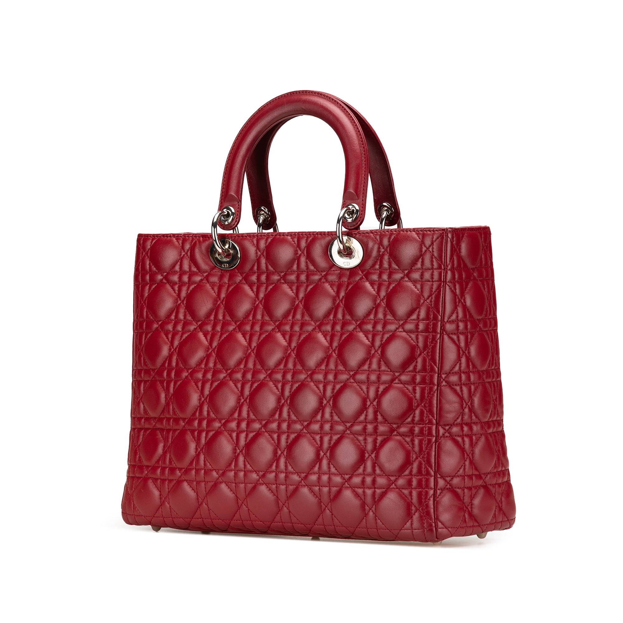 Dior | Pre-Owned Large Lambskin Cannage Lady | Brown