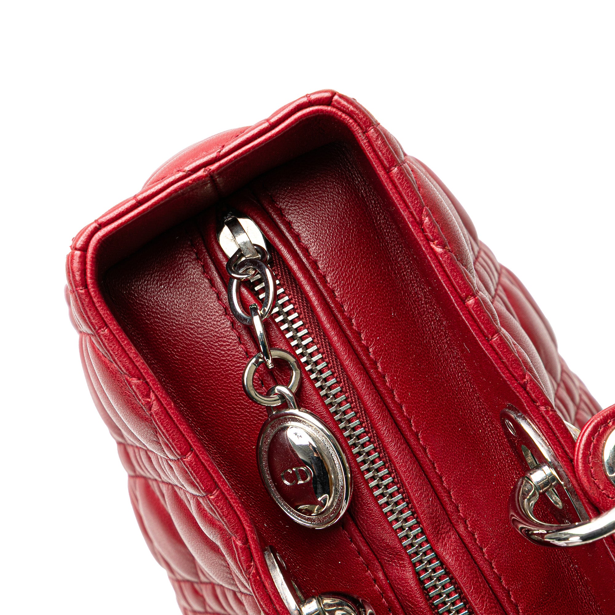 Dior | Pre-Owned Large Lambskin Cannage Lady | Brown