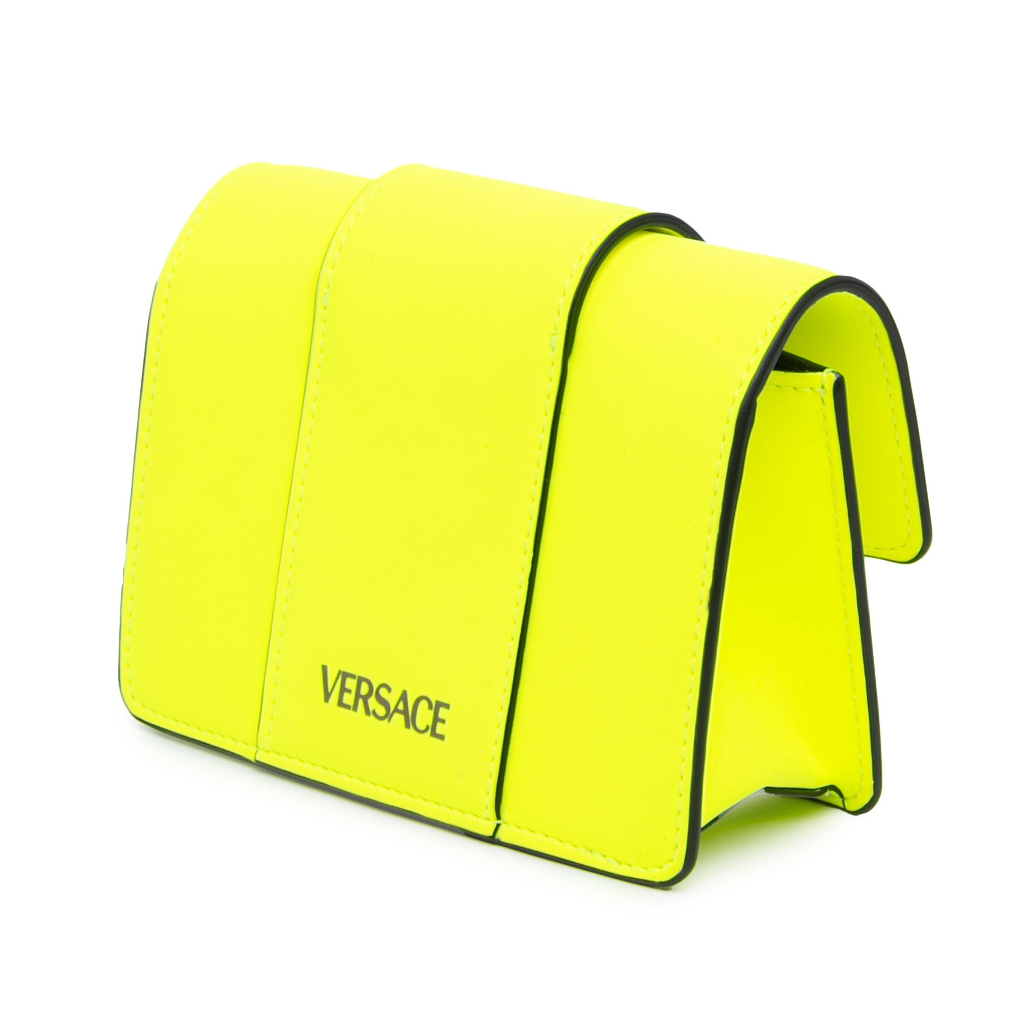 Versace | Pre-Owned Leather La Medusa Crossbody | Yellow/Neon Yellow