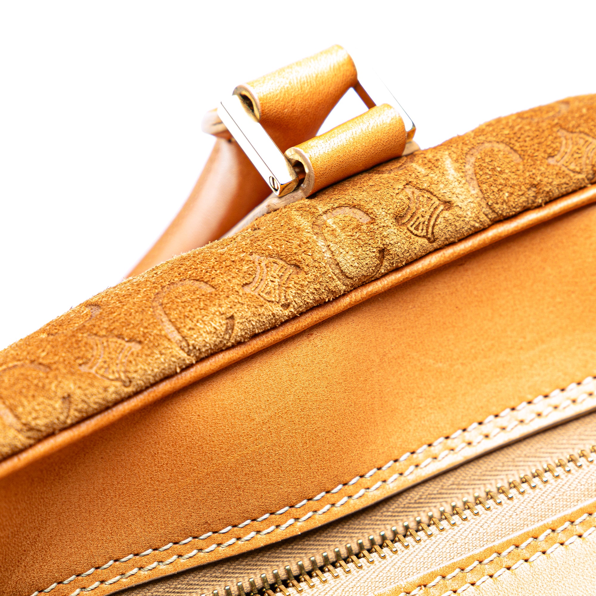 Celine | Pre-Owned Suede C Macadam Handbag | Brown/Light Brown