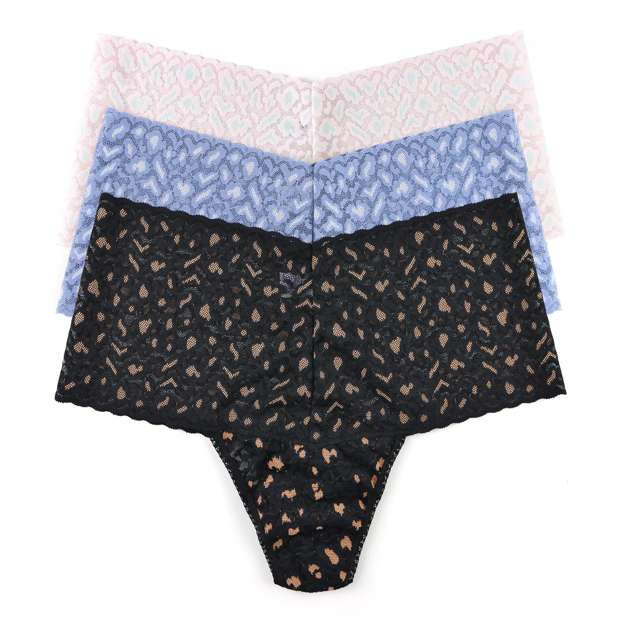 3-Pack Cross-Dyed Retro Thong | Black/Praline/Monday Morning/Stonewash Blue/Serenity Blue