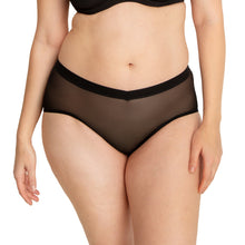 Mesh High Cut French Brief | Black