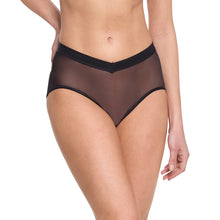 Mesh High Cut French Brief | Black