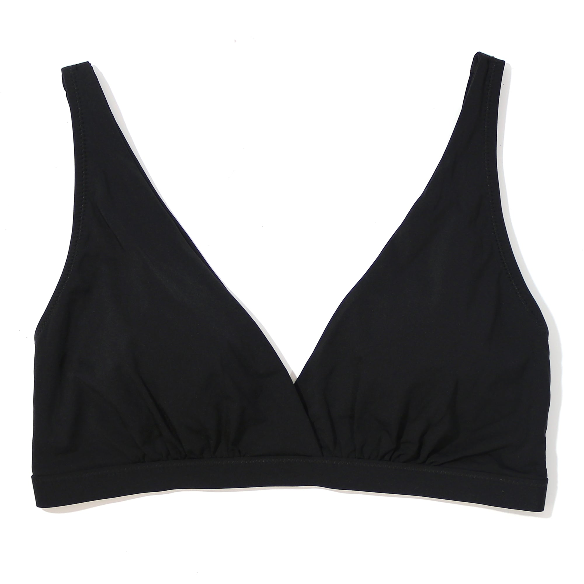 Swim Wrap Bikini Top | Black