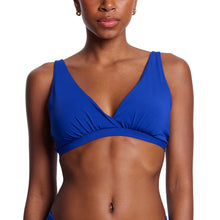 Swim Wrap Bikini Top | Poolside (Blue-Solid)